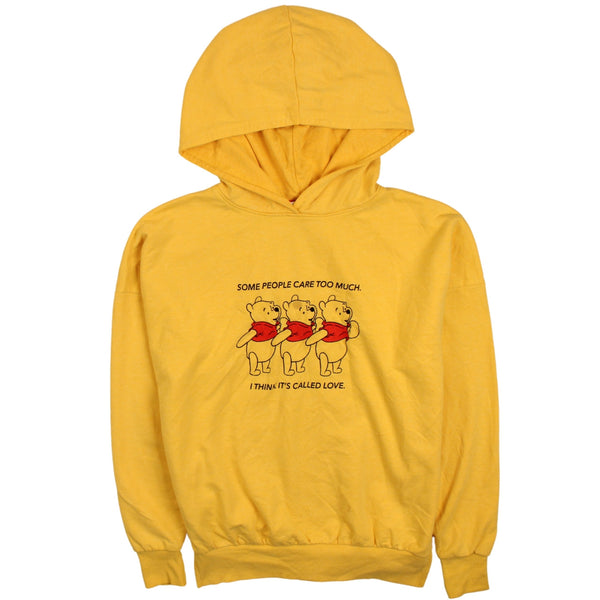 Disney 90's Winnie The Pooh Vintage Pullover Hoodie XSmall Yellow