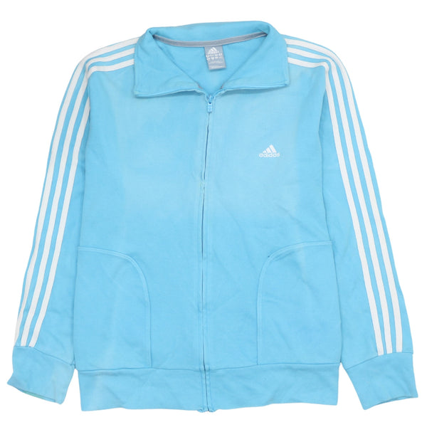 Adidas 90s Vintage Striped Sleeve Blue Sweatshirt Women's XXXLarge