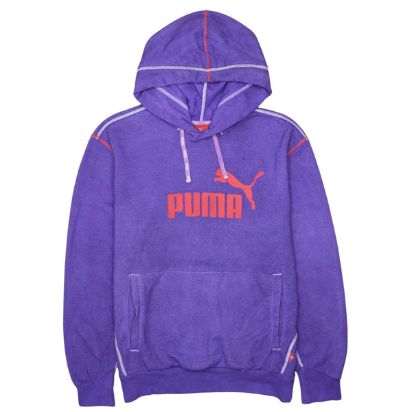 Puma 90's Spellout Pullover Hoodie Small Purple