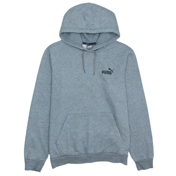 Puma 90's Black Pullover Hoodie with Drawstring & Pockets, Medium