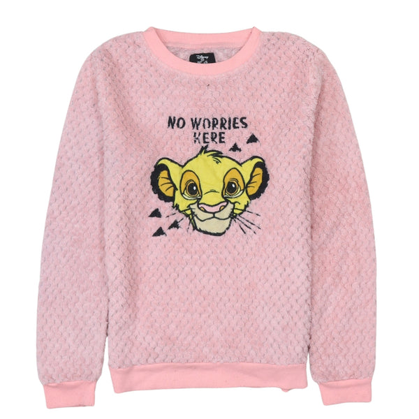 Disney 90's Lion King Crew Neck Sweatshirt XSmall Pink
