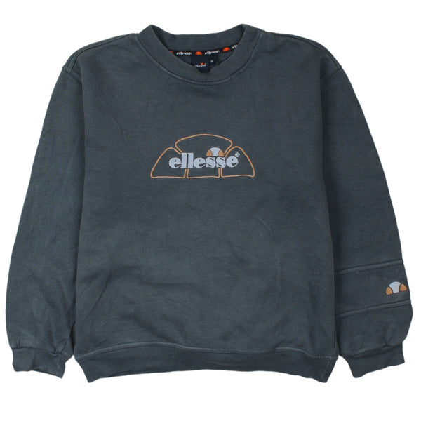 Ellesse Vintage 90's Navy Blue Spellout Crewneck Sweatshirt XLarge