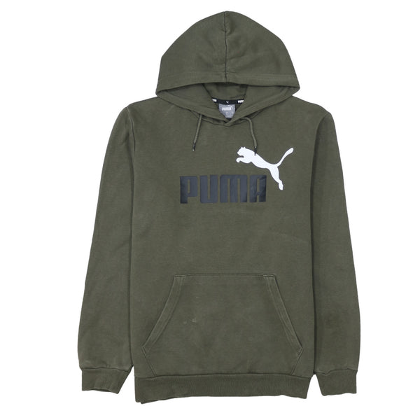 Puma 90's Spellout Pullover Hoodie Medium Green