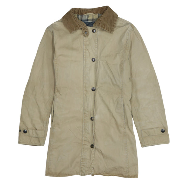 Barbour 90's Heavyweight Tan Brown Button Up Windbreaker Medium