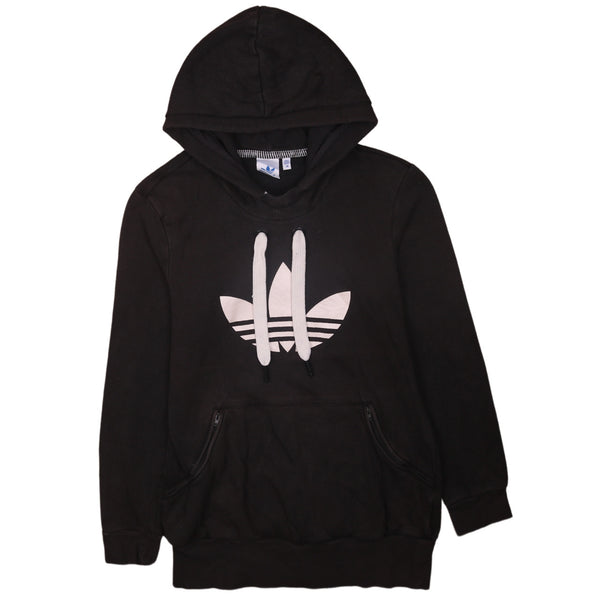 Adidas 90's Black Spellout Pullover Hoodie Men's XSmall Vintage Style