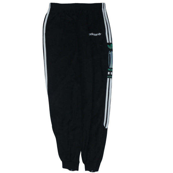 Adidas Men's 90s Vintage Black 3 Stripes Joggers Sweatpants 28
