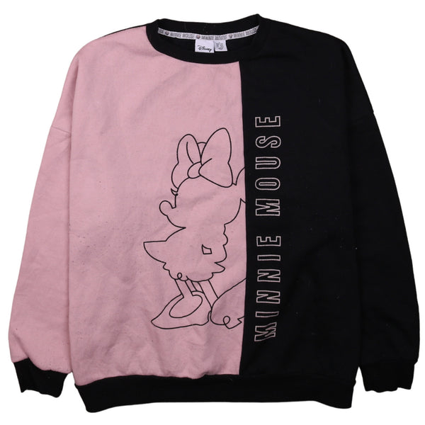 Vintage 90's Disney Minnie Mouse Pink Crew Neck Sweatshirt Large