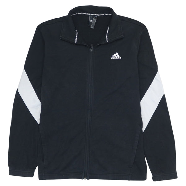Adidas 90's Vintage Heavyweight Full Zip Sweatshirt Black Medium