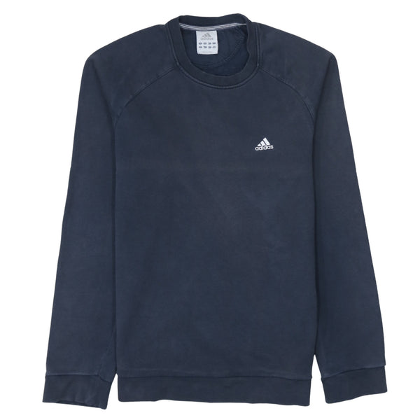 Adidas 90's Lightweight Crew Neck Sweatshirt Small Navy Blue