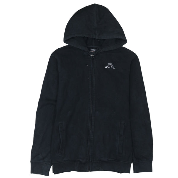 Kappa 90's Sportswear Full Zip Up Hoodie Large Black