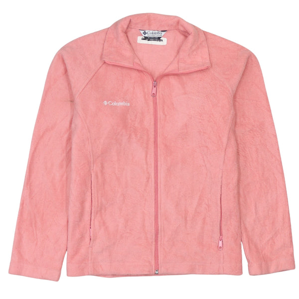 Columbia 90's Hiking Warm Full Zip Up Fleece Jumper Large  Pink