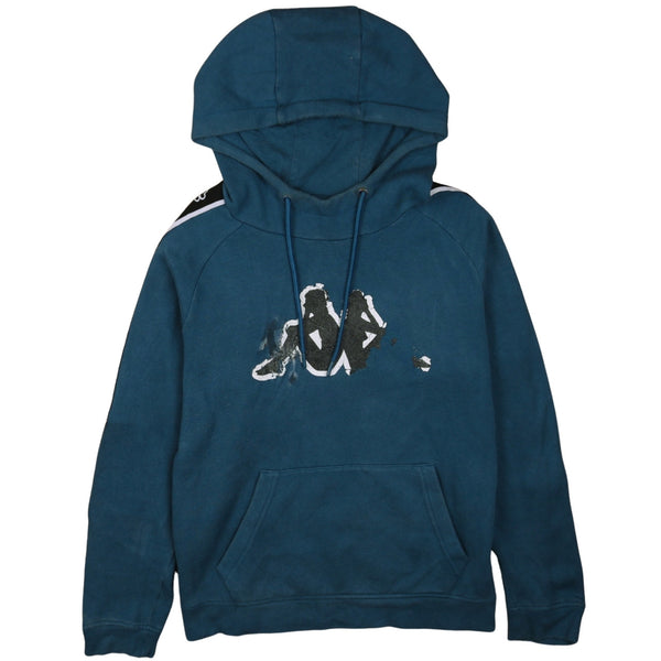 Kappa 90's Spellout Pullover Hoodie Small Turquoise Blue Green