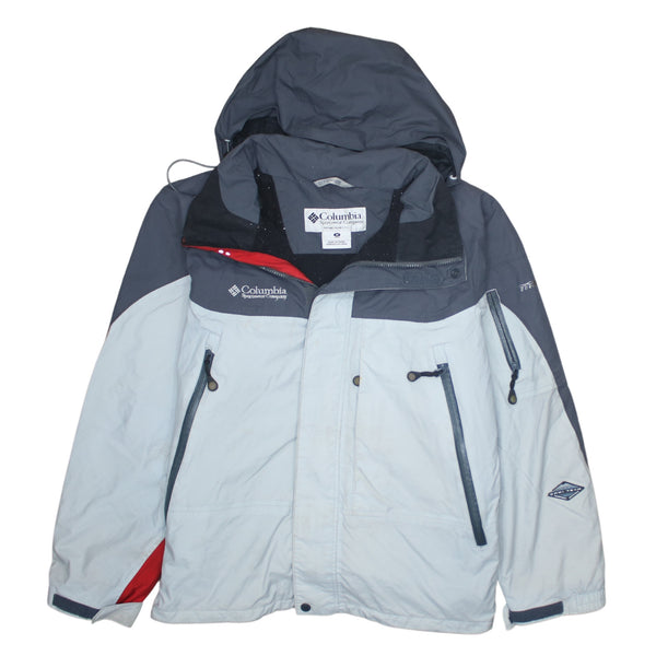 Columbia 90's Hooded Full Zip Up Windbreaker Medium Grey