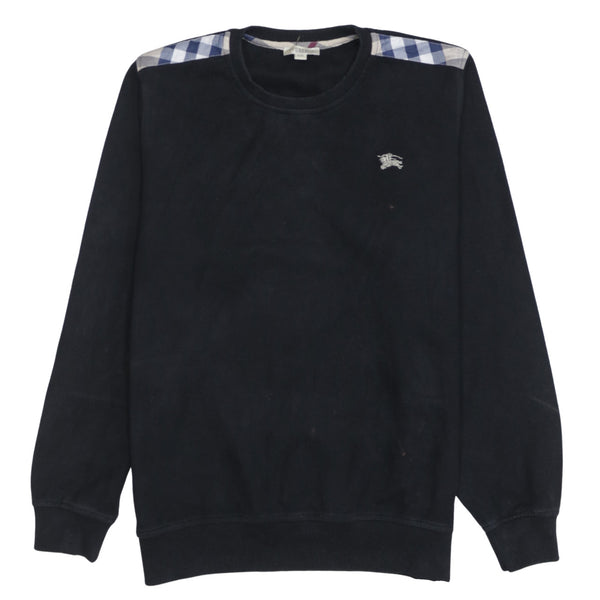 Burberry 90's Lightweight Crew Neck Sweatshirt XXLarge (2XL) Black