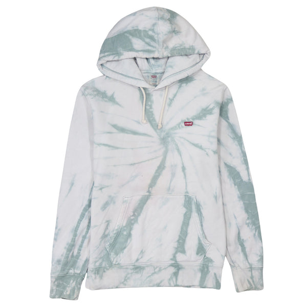 Levi's 90's Beige Cream Drawstring Pockets Hoodie Small Pullover