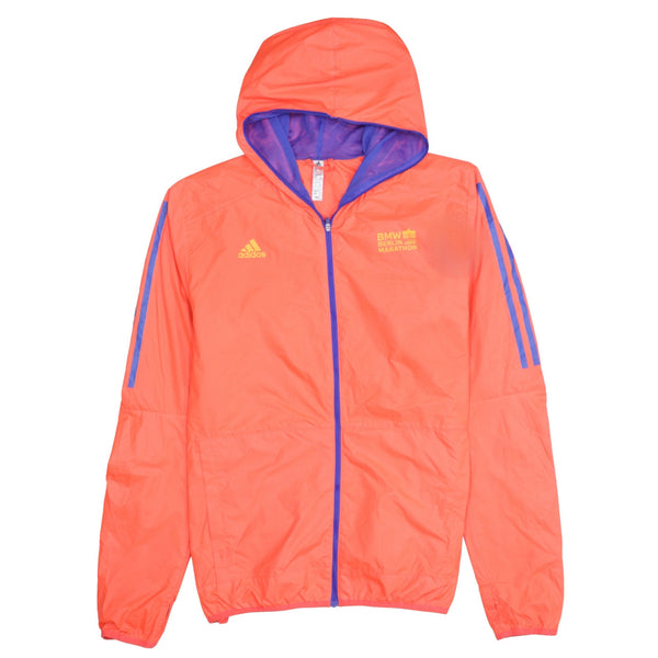 Adidas 90's Lightweight Full Zip Up Hoodie Medium Orange