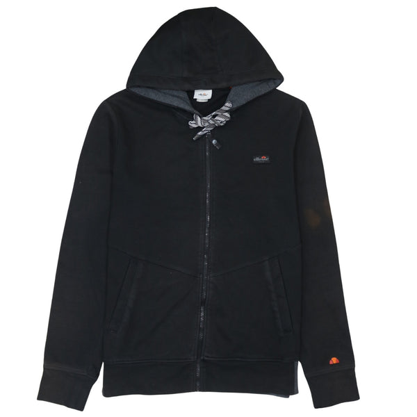 Ellesse 90's Lightweight Full Zip Up Hoodie Large Black