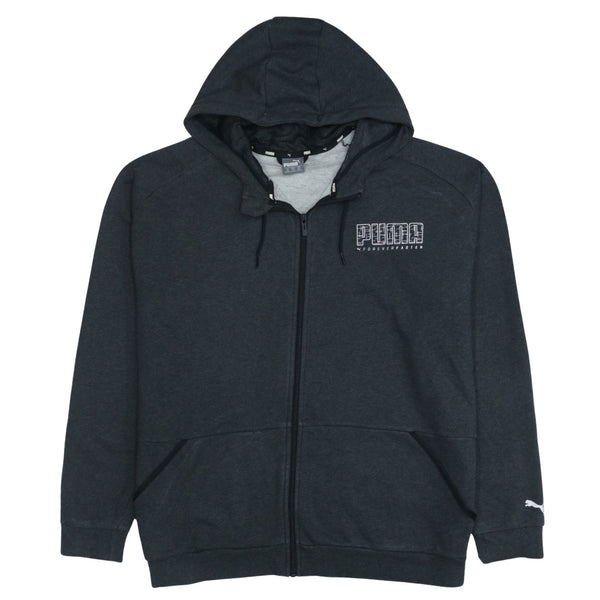 Puma 90's Black XXL Lightweight Full Zip Hoodie for Men