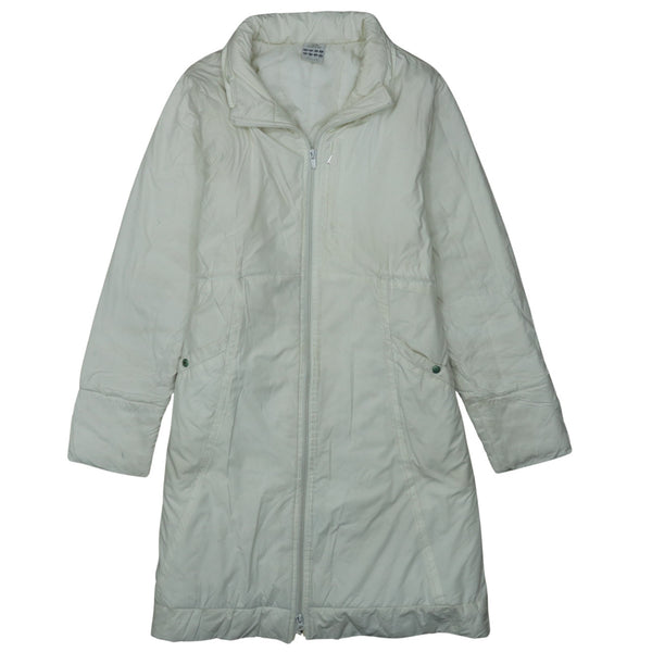 Adidas Women's 90s Beige Cream Lightweight Full Zip Windbreaker Medium