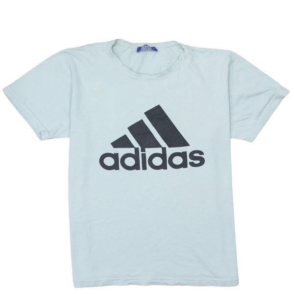 Adidas 90's Spellout Short Sleeves T Shirt Medium Blue