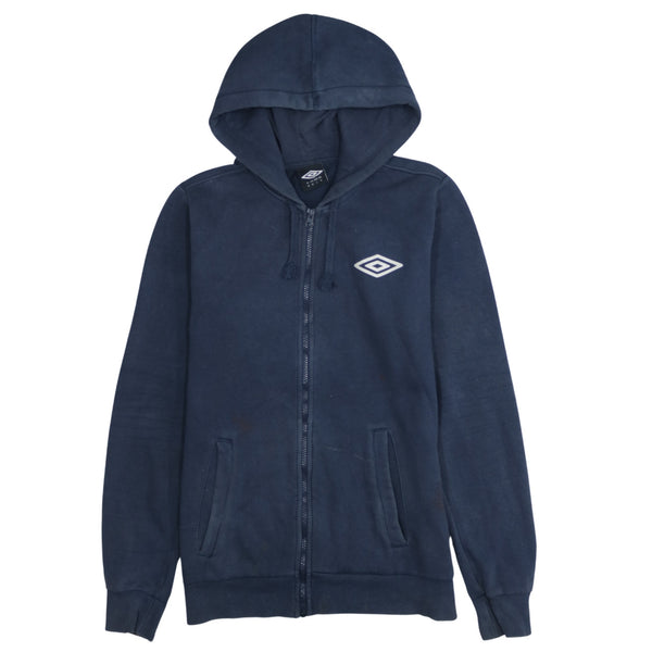 Umbro 90's Lightweight Full Zip Up Hoodie Medium Navy Blue