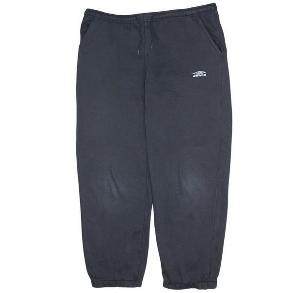 Umbro 90's Black Elasticated Waistband Joggers/Sweatpants Men's Medium