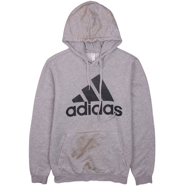 Adidas 90's Women's Grey Spellout Pullover Hoodie Small Vintage