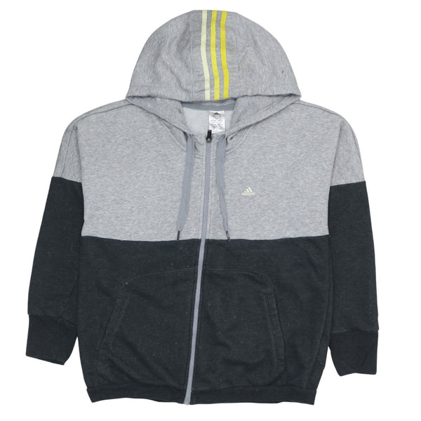 Adidas 90's Black Sportswear Full Zip Hoodie Medium Cotton Vintage