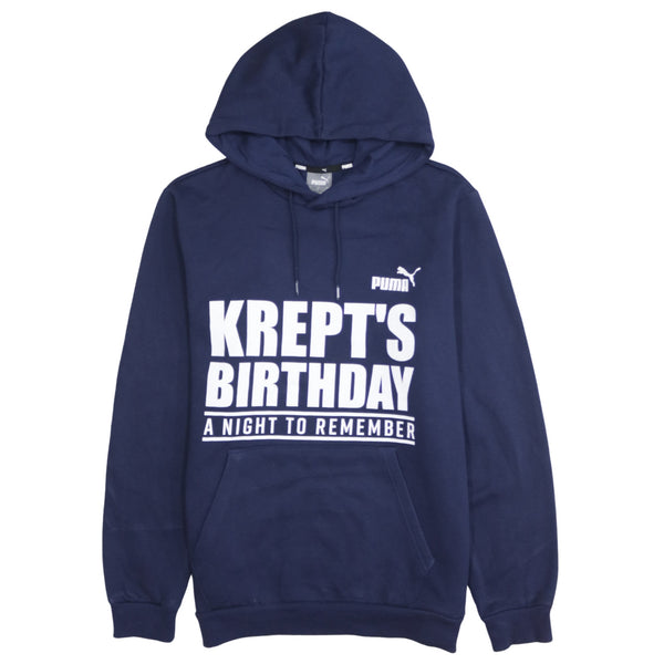 Puma 90's Lightweight Pullover Hoodie Medium Navy Blue