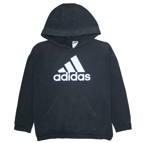 Adidas 90's Spellout Pullover Hoodie Medium Black