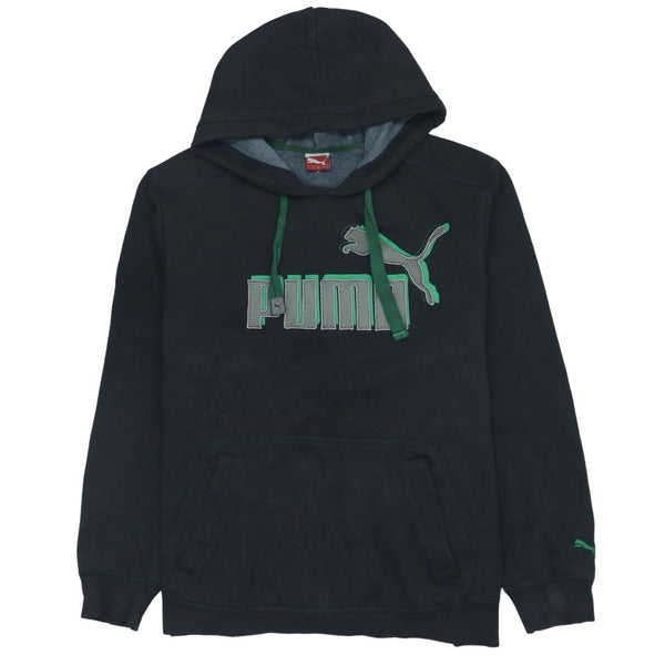 Puma Black 90's Spellout Pullover Hoodie XXLarge 2XL - Vintage Cotton