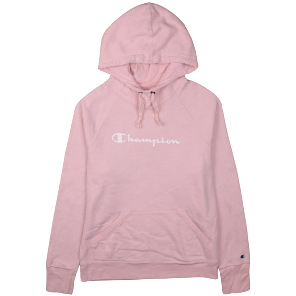 Champion 90's Vintage Pink Spellout Pullover Hoodie Men’s Small