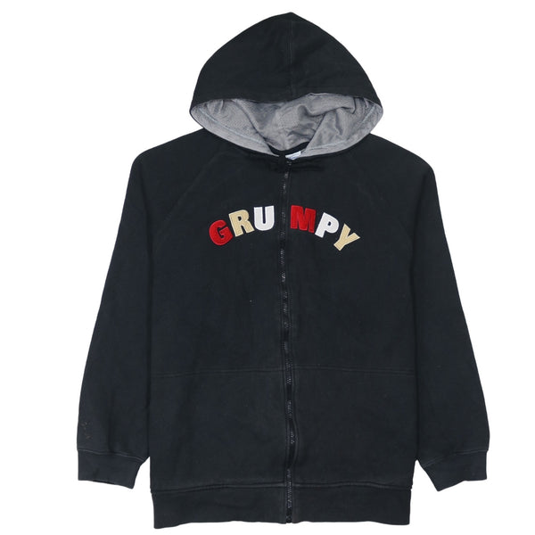 Disney 90's Grumpy Full Zip Up Hoodie XLarge Black