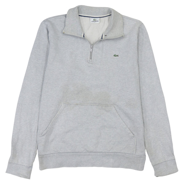Lacoste 90's Lightweight Quarter Zip Sweatshirt XLarge  Grey