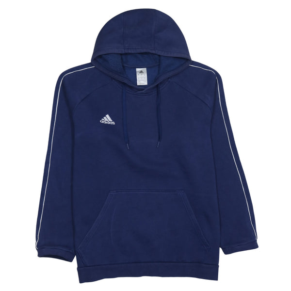 Adidas 90's Drawstring Pockets Pullover Hoodie XLarge Blue