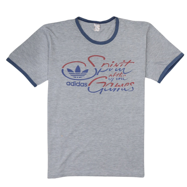 Adidas 90's Short Sleeves Crew Neck T Shirt Medium  Grey