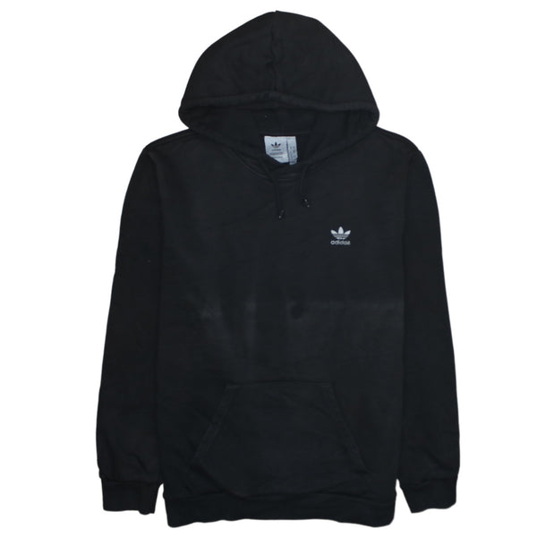 Adidas 90's Drawstring Pockets Pullover Hoodie Medium Black