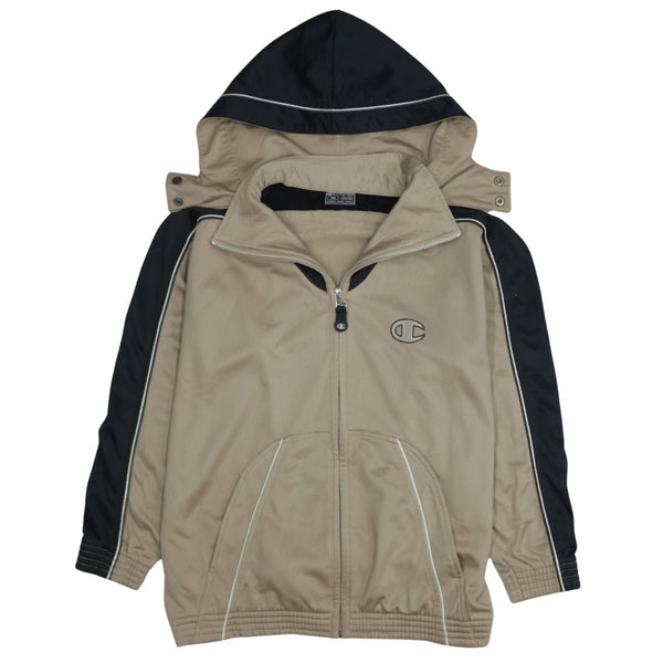 Champion 1990's Black Lightweight Full Zip Hoodie Medium