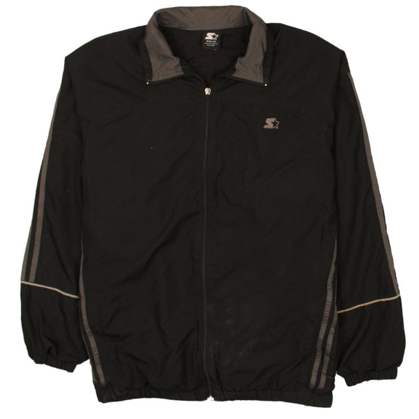 Vintage 90's Starter Black Medium Lightweight Zip Windbreaker Jacket