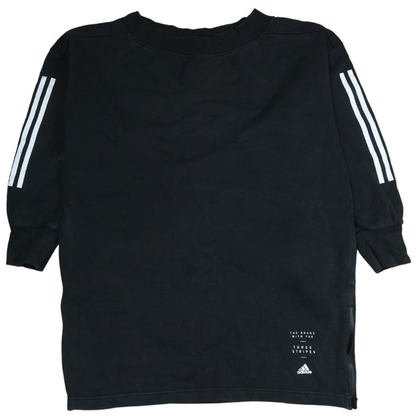 Adidas Vintage 90's Small Black Crew Neck Sweatshirt Heavyweight