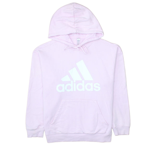 Adidas 90's Spellout Pullover Hoodie Small Pink