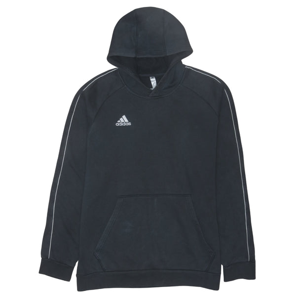 Adidas Vintage 90's Black XLarge Pullover Hoodie with Drawstring Pockets