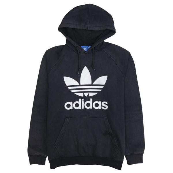 Adidas 90's Spellout Pullover Hoodie Large Black