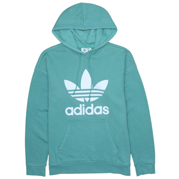 Adidas Vintage 90's Green Spellout Hoodie XXLarge Cotton Pullover