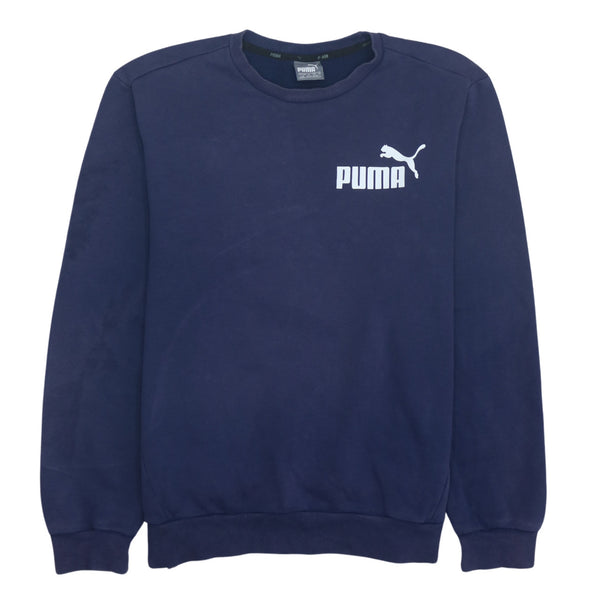 Puma 90's Heavyweight Crew Neck Sweatshirt Large Navy Blue