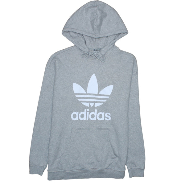 Adidas 90's Spellout Pullover Hoodie Large  Grey