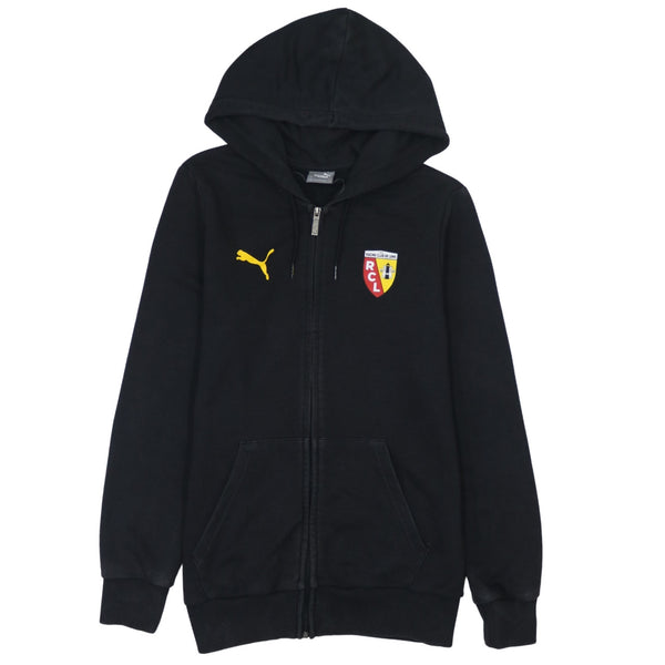 Puma Vintage 90's Mens Small Black Full Zip Hoodie with Drawstring
