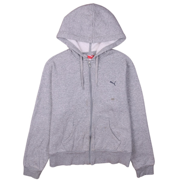 Puma Women's Grey 90s Full Zip Up Hoodie XXLarge 2XL Retro Style