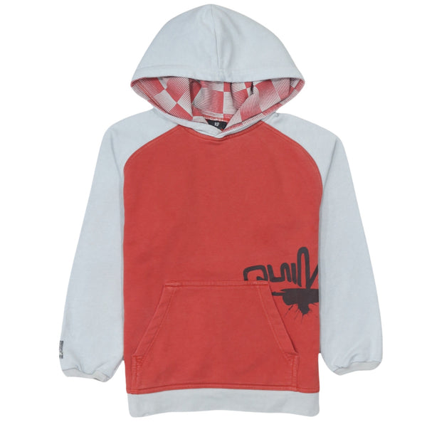QuikSilver 90's Drawstring Pockets Pullover Hoodie XSmall  Grey