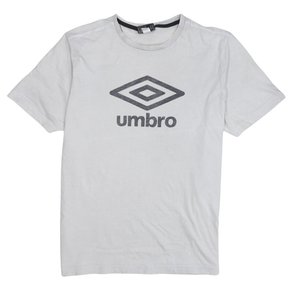 Umbro 90's Spellout Short Sleeves T Shirt XLarge Grey